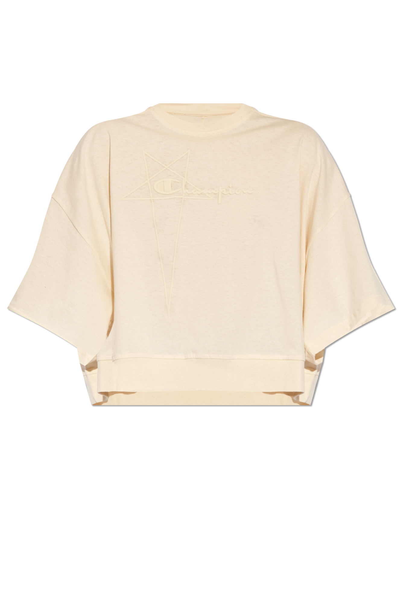 【RICK OWENS】クロップド Tシャツ ベージュ SHORT LEVEL T | Why are you here?
